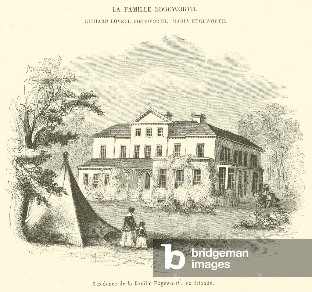 Residence de la famille Edgeworth, en Irlande (engraving)