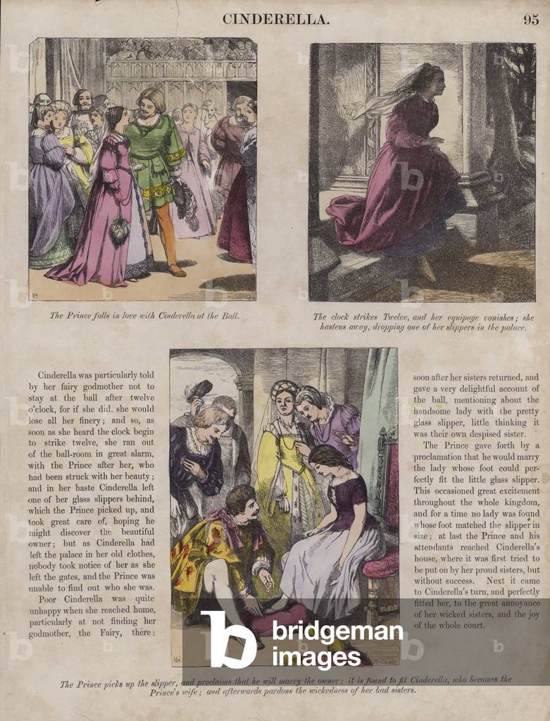 Cinderella (coloured engraving)