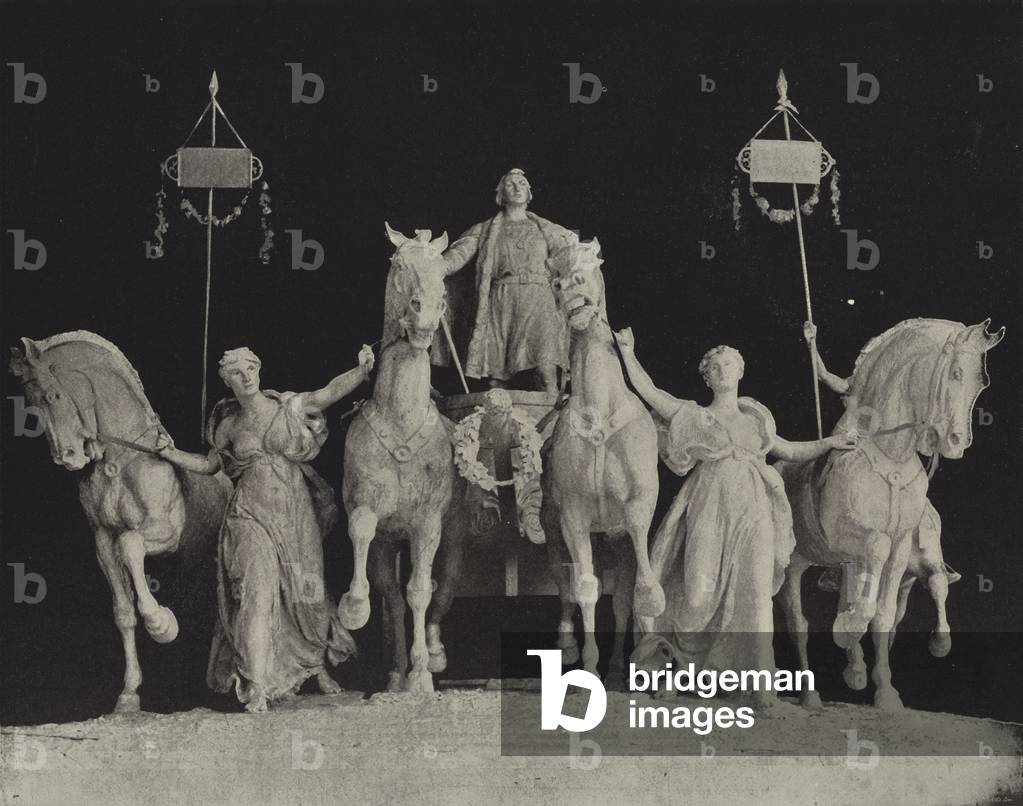The Columbus Quadriga (b/w photo)