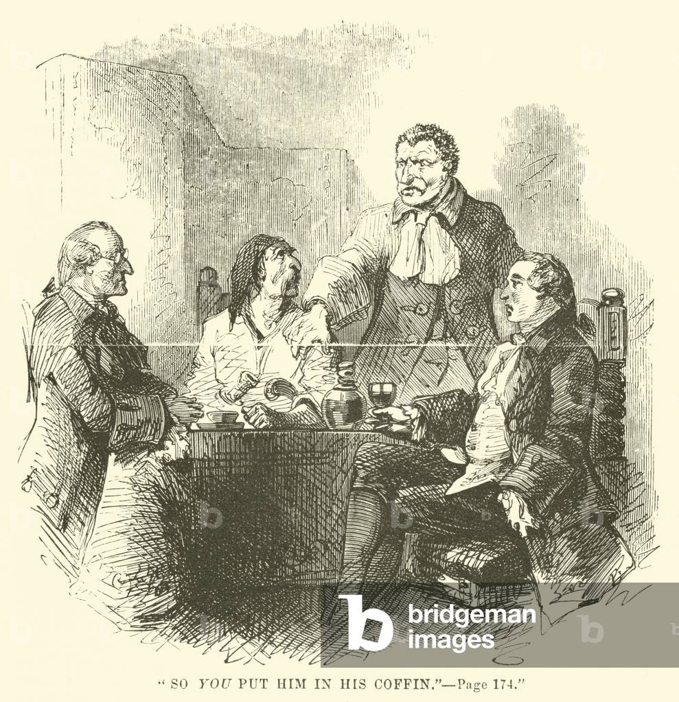 Illustration for A Tale of Two Cities by Charles Dickens (engraving)
