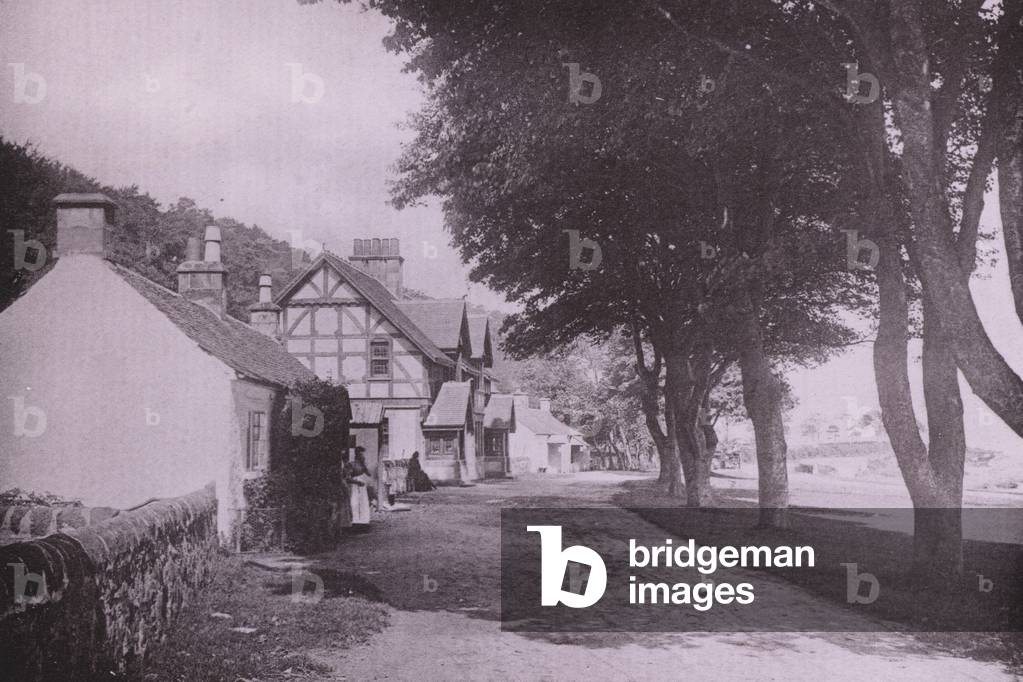 The Village, Mount Stuart (b/w photo)