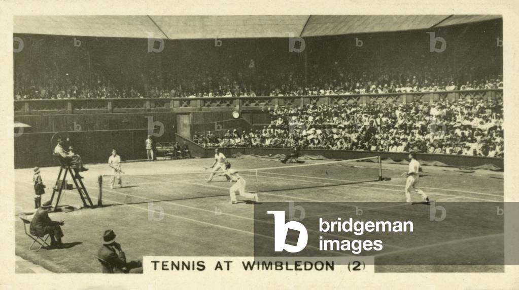 Tennis at Wimbledon (b/w photo)