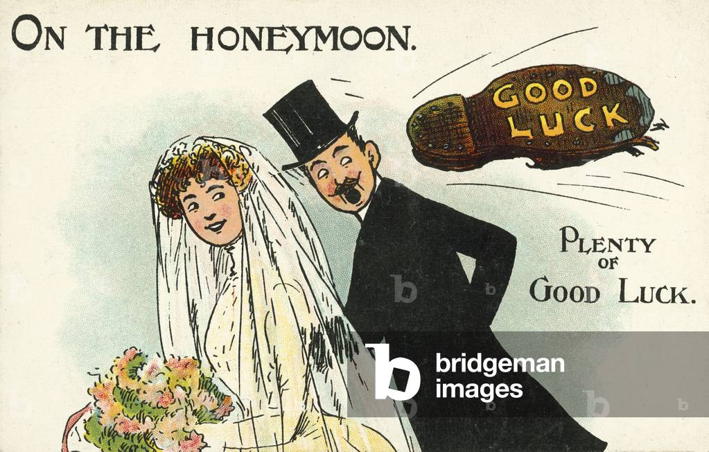 On the Honeymoon, Plenty of Good Luck (colour litho)