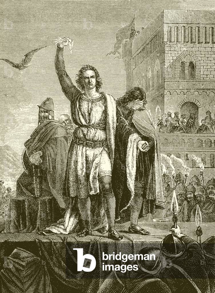 Conradin on the Scaffold at Naples (engraving)