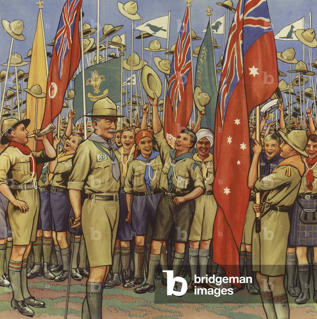 The scout's jamboree (colour litho)