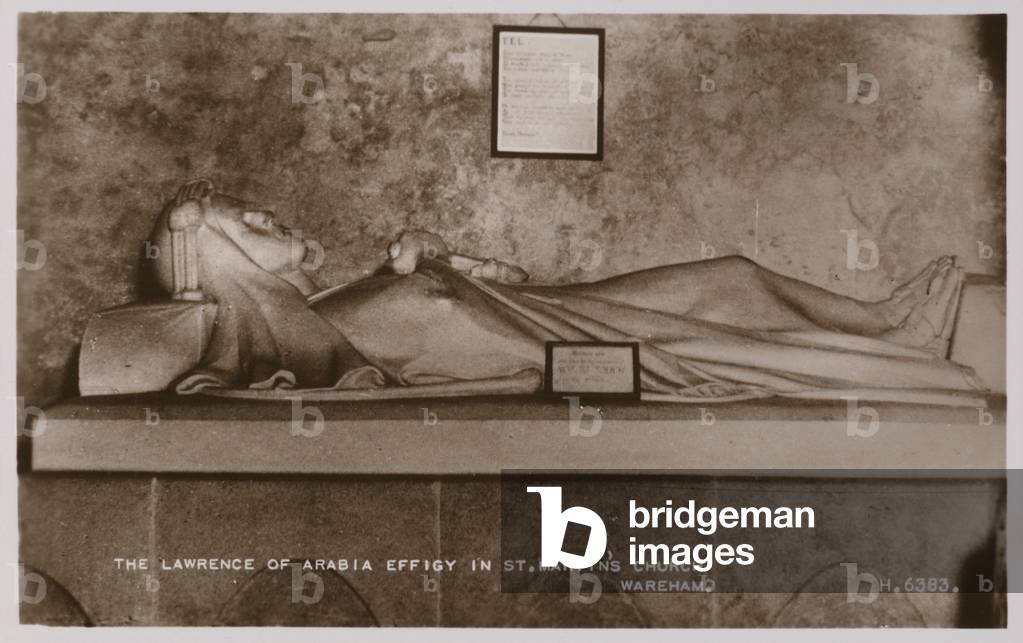 The Lawrence of Arabia Effigy in St Martin's Church, Wareham (b/w photo)