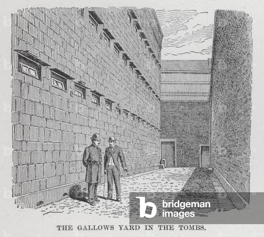 The Gallows Yard in the Tombs (litho)