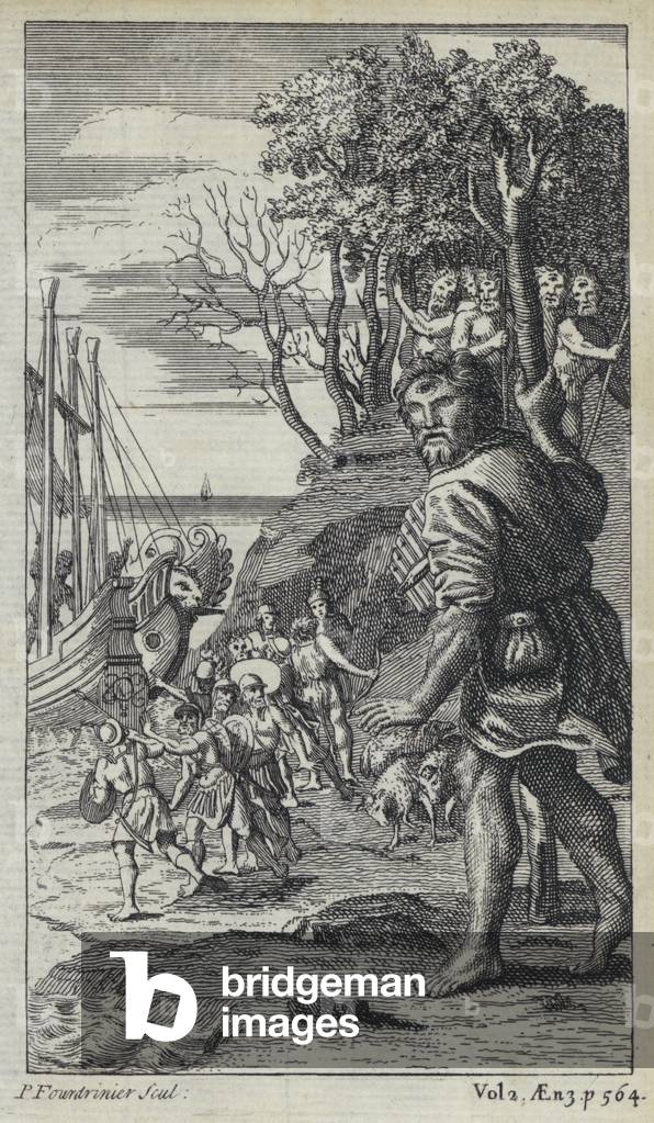 Illustration for John Dryden's translation of Virgil's Aeneid (engraving)