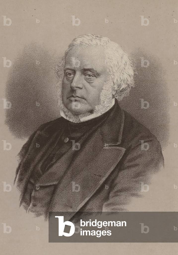 John Bright, British Radical and Liberal statesman (litho)