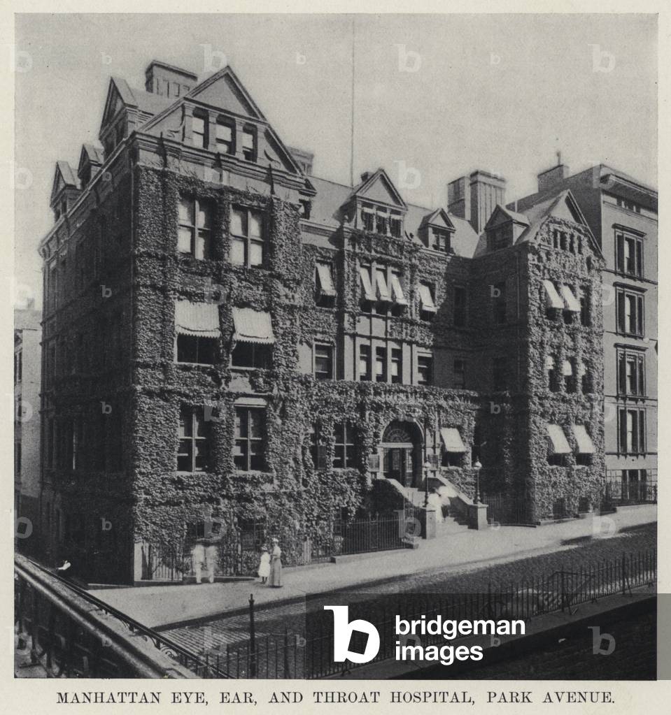 Manhattan Eye, Ear, and Throat Hospital, Park Avenue (b/w photo)