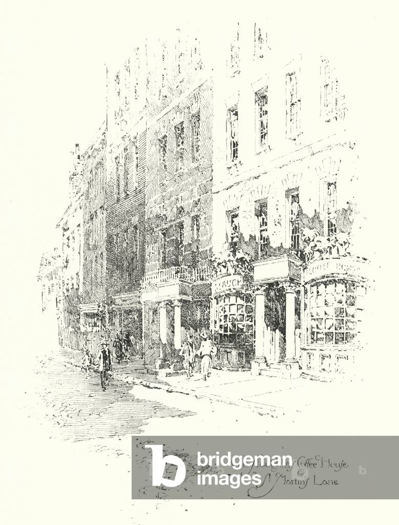 Old Slaughters Coffee House, St Martins Lane, London (litho)