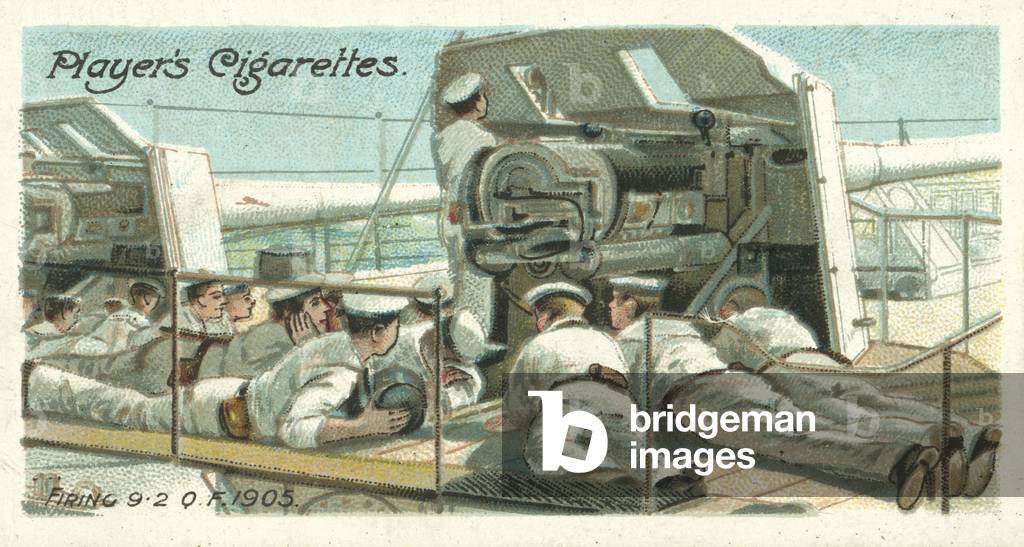 Firing 9.2 Quick Firing, 1905 (chromolitho)