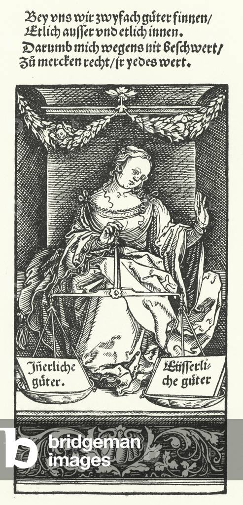 Internal and external good (engraving)