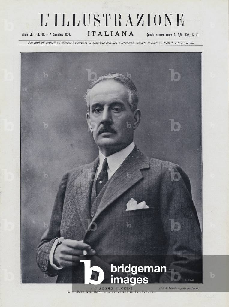 Photo of Puccini, published after his death (b/w photo)