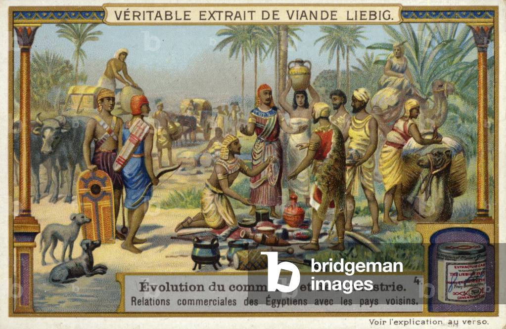 Trading releations between the Ancient Egyptians and their neighbours (chromolitho)