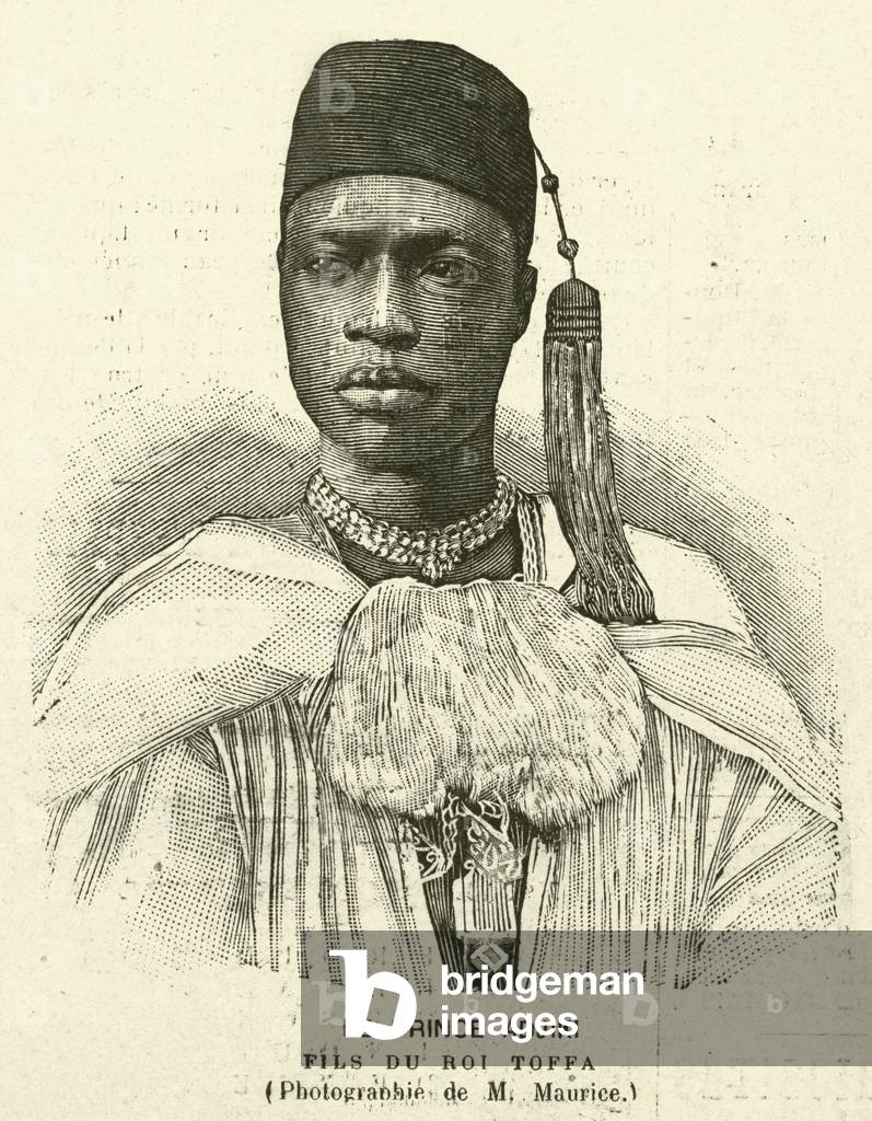 Prince Adjiki, son of King Toffa of Dahomey (engraving)