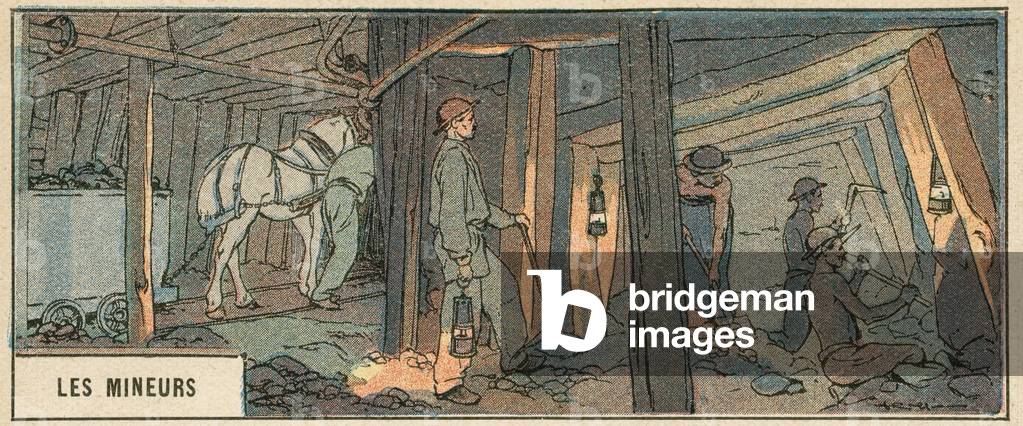 Les Mineurs (colour litho)