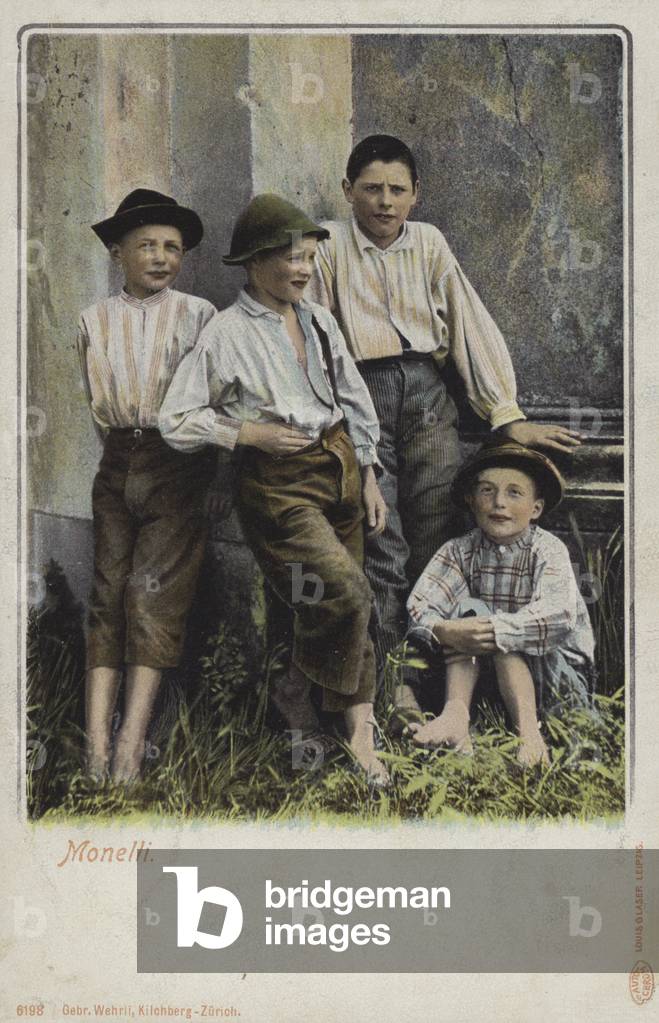 Italian street urchins (colour photo)