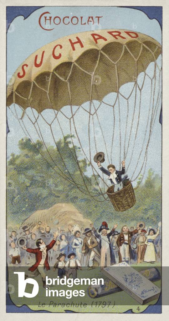The parachute, 1797 (chromolitho)