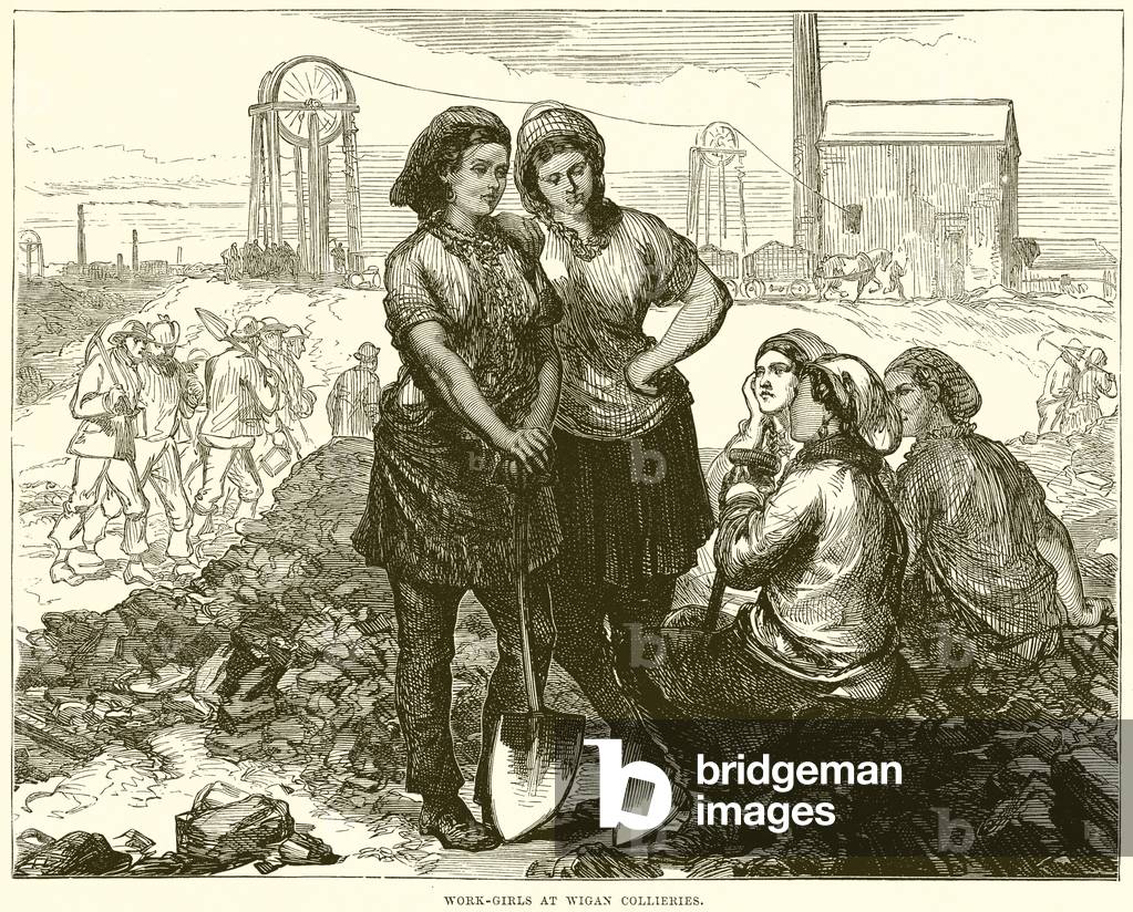 Work-Girls at Wigan Collieries (engraving)