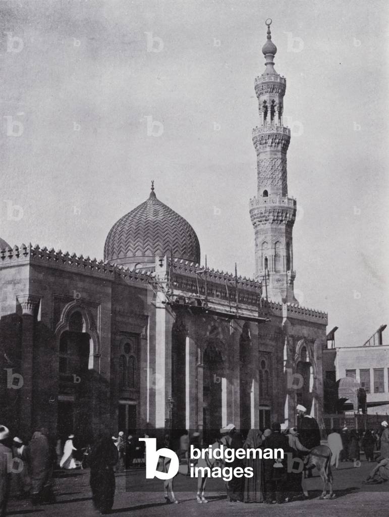 Egypt: Mosque-Es-Seiydeh Zenab, Our Lady Zenab (b/w photo)