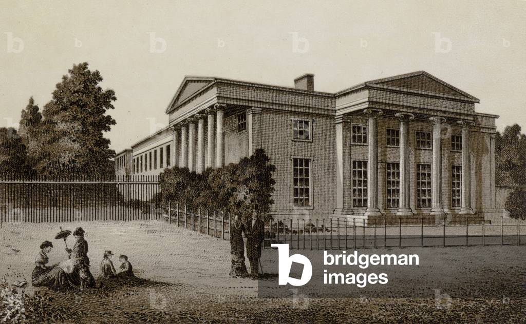 Downing College (litho)