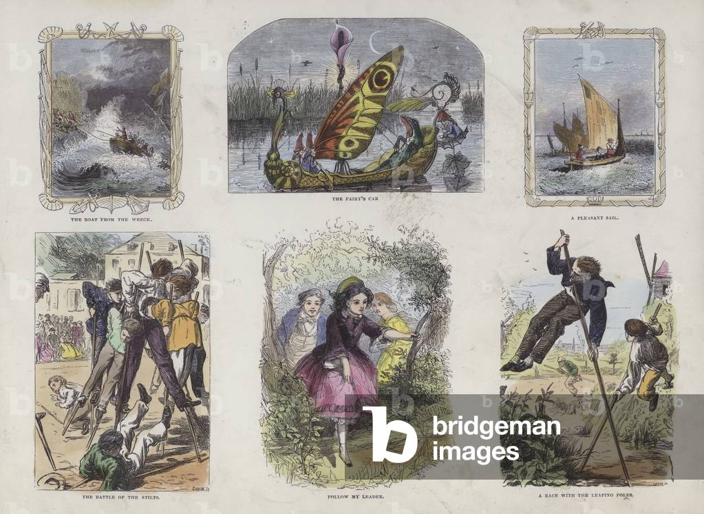 Page from the Attractive Picture Book (coloured engraving)