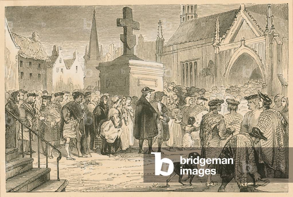 People repairing to David Dickson's Lecture at Irvine (engraving)