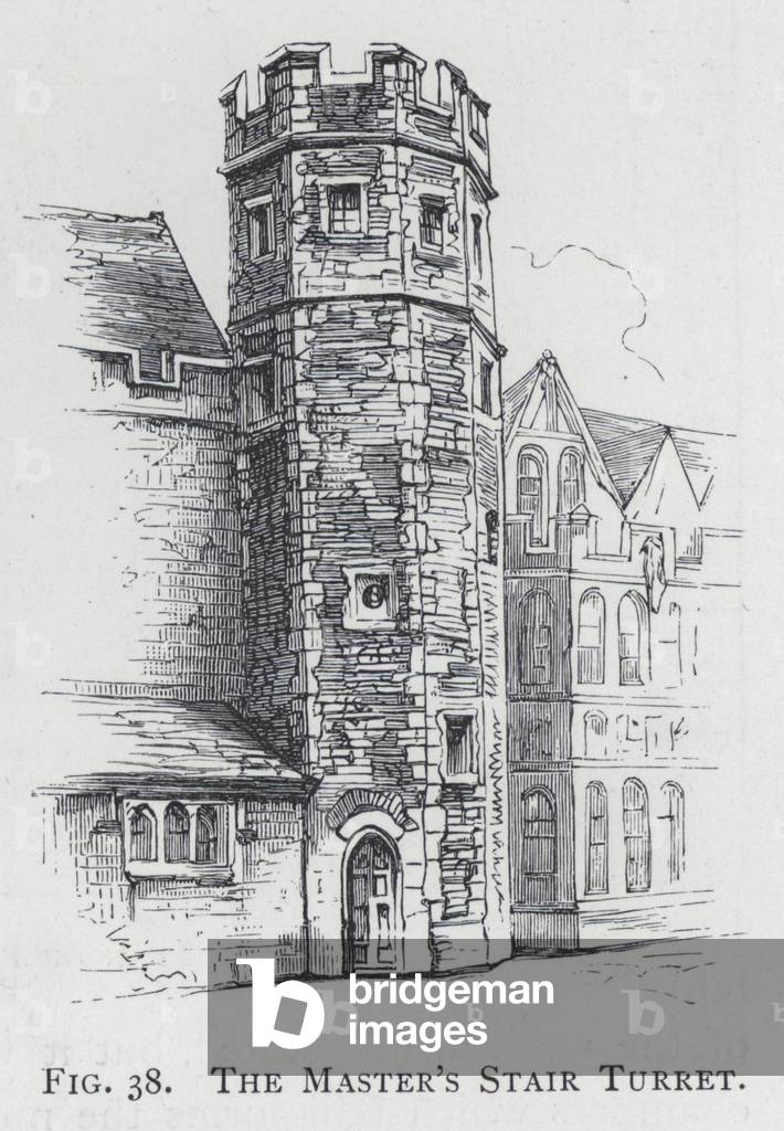 The Master's Stair Turret (engraving)