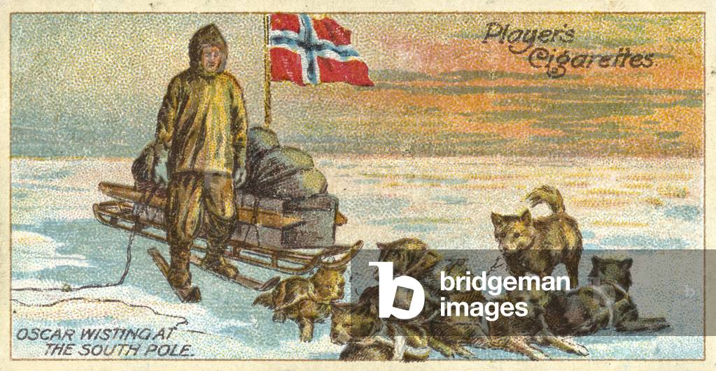 Oscar Wisting at the South Pole (chromolitho)