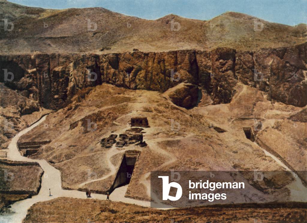 Thebes, the valley of the Tombs of the Kings (coloured photo)