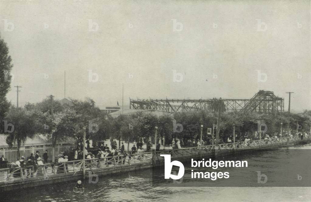 Toronto: Hanlan's Point, Showing Promenade (b/w photo)
