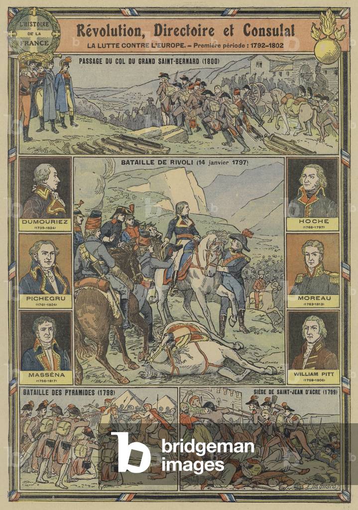 French Revolutionary Wars, 1792-1802 (colour litho)