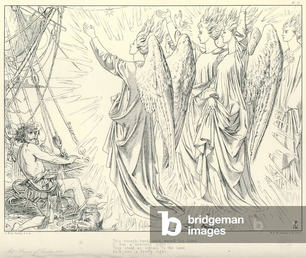 Illustration for Coleridge's Rime of The Ancient Mariner (engraving)