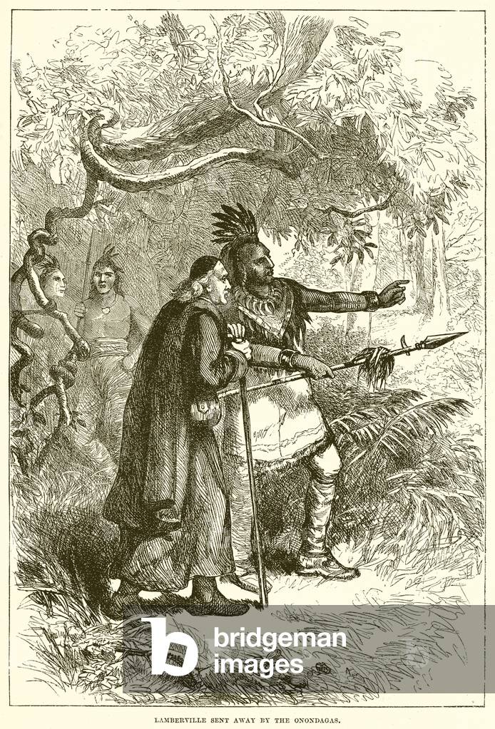 Lamberville sent away by the Onondagas (engraving)
