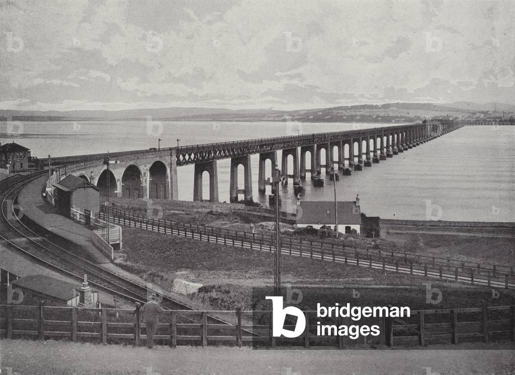 The Tay Bridge (b/w photo)