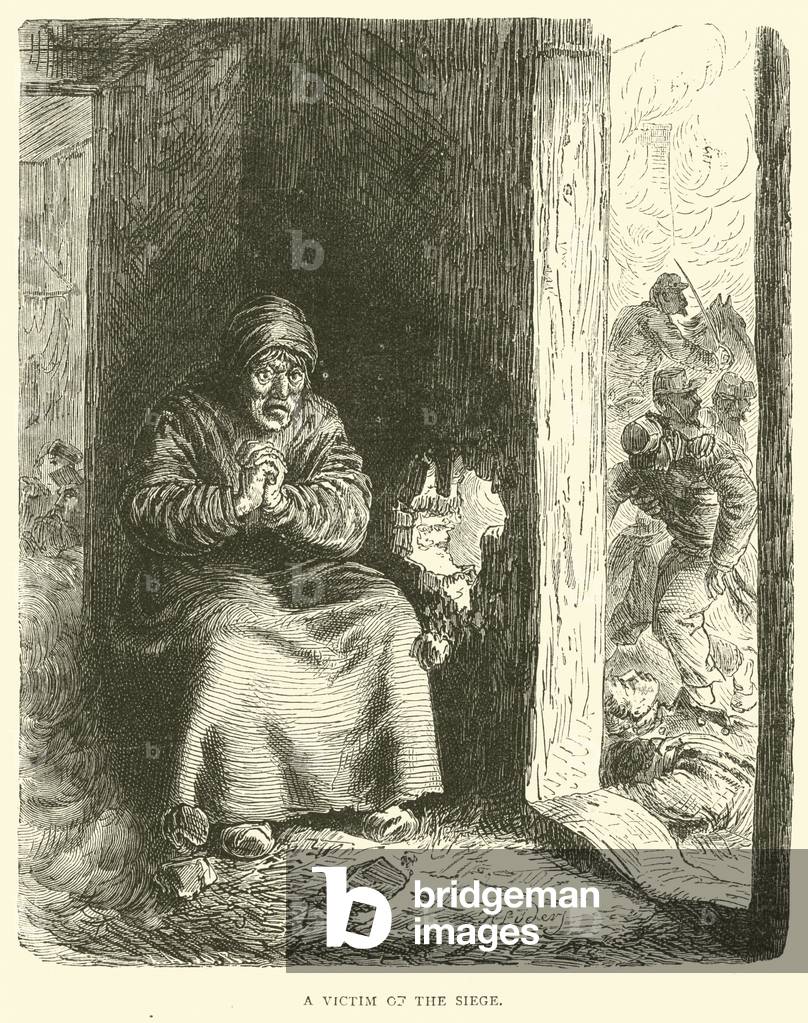 A victim of the siege, January 1871 (engraving)