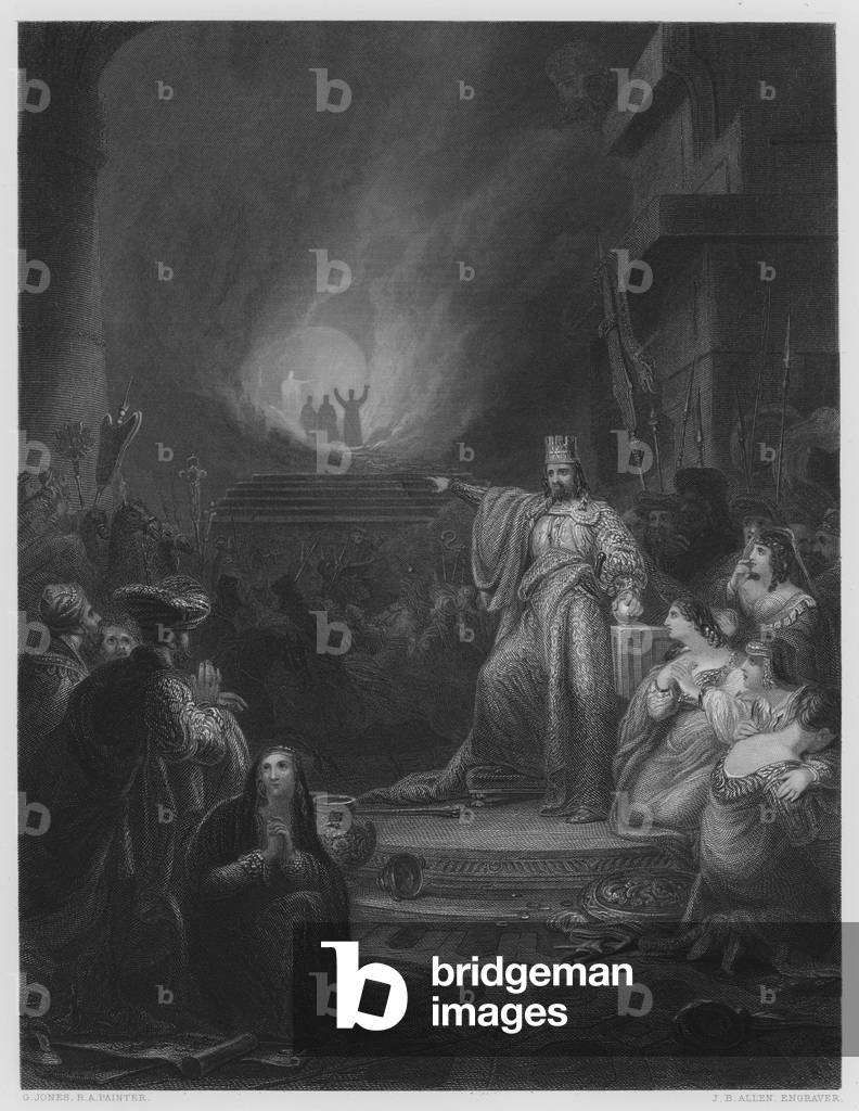 The Fiery Furnace, from the picture in the Vernon Gallery (engraving)