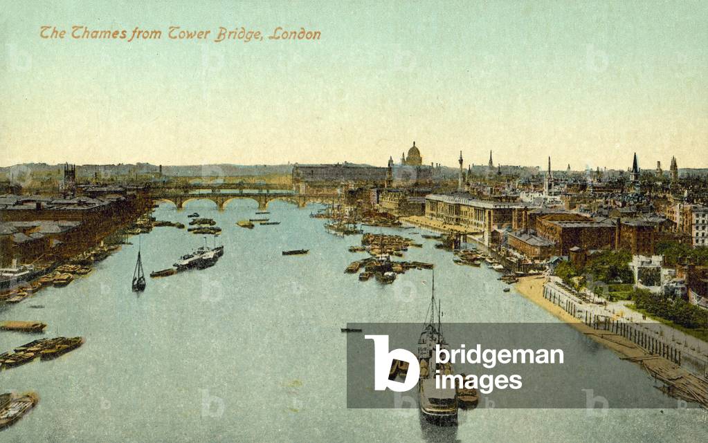 View from Tower Bridge, London (colour photo)