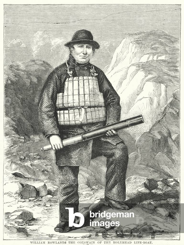 William Rowlands the Coxswain of the Holyhead Life-Boat (engraving)