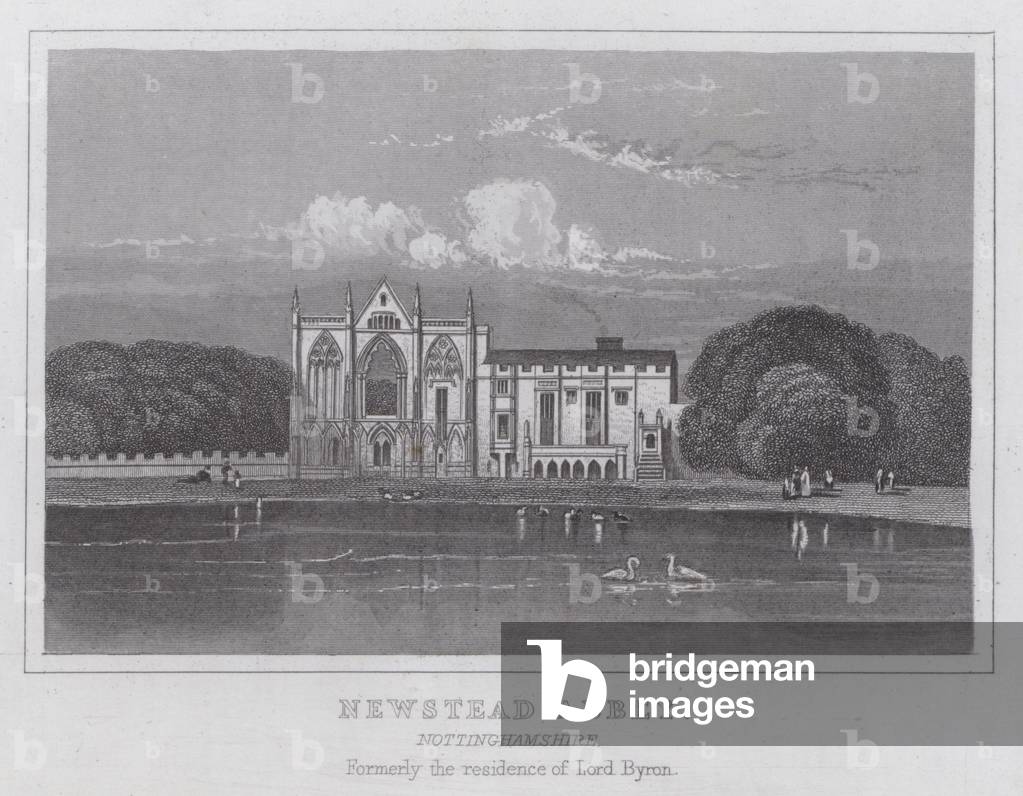 Newstead Abbey, Nottinghamshire (engraving)