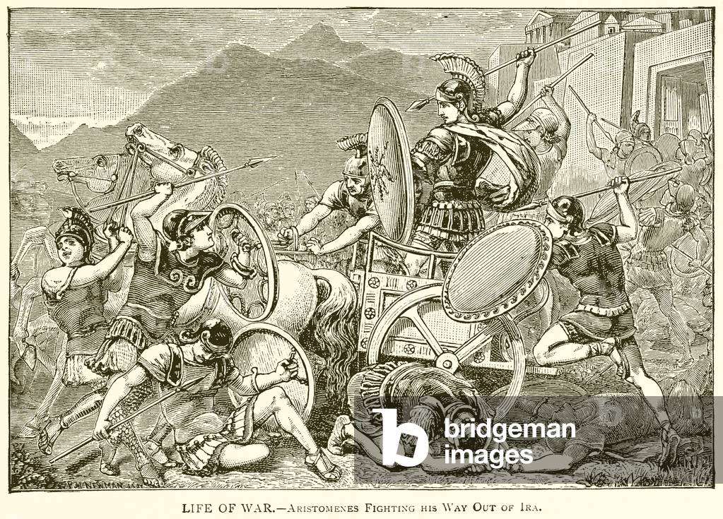 Life of War.--Aristomenes Fighting his Way Out of Ira (engraving)