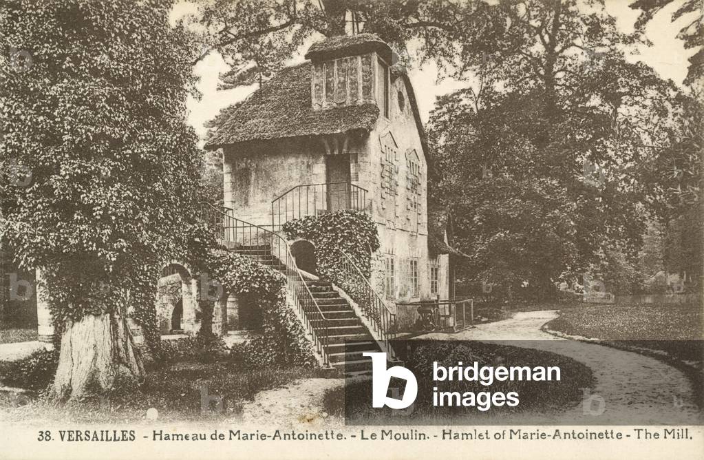 The Mill, Hameau de la Reine, Versailles (b/w photo)