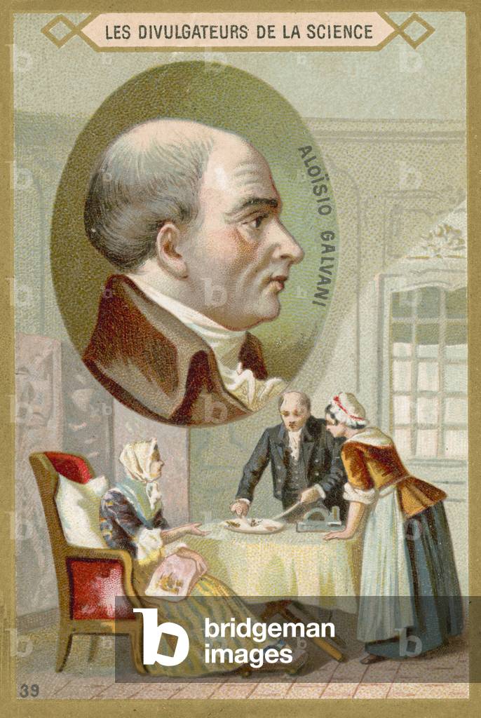 Luigi Galvani, Italian doctor and physicist (chromolitho)