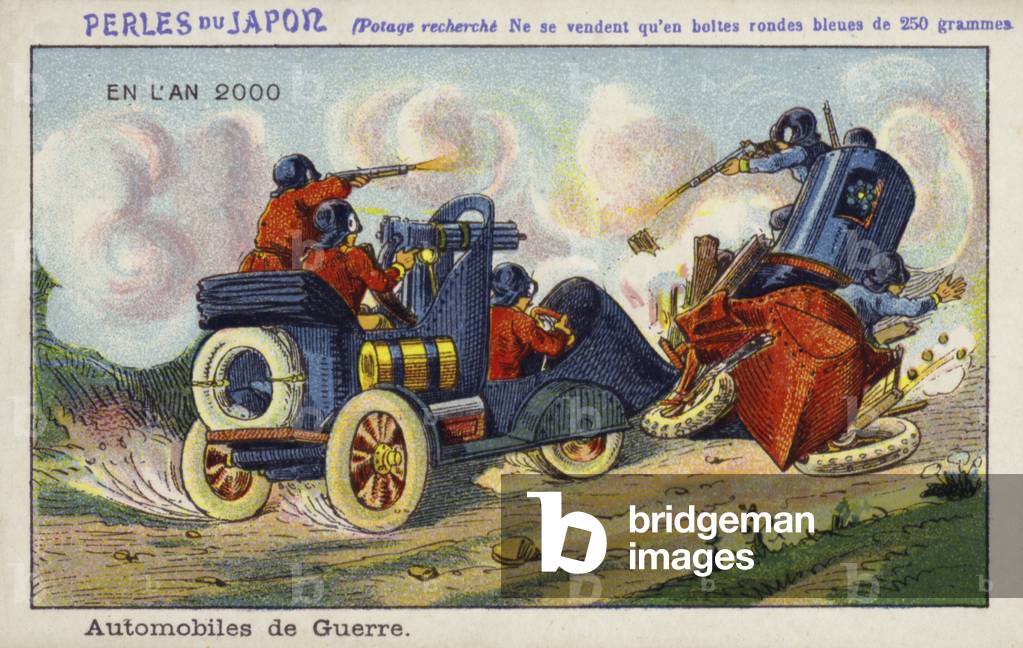 War automobiles in the year 2000 (chromolitho)