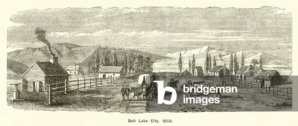 Salt Lake City, 1850 (engraving)