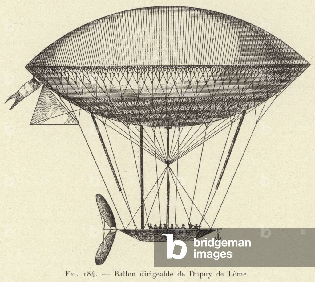 Ballon dirigeable de Dupuy de Lome (engraving)