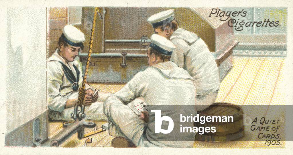 A Quiet Game of Cards, 1905 (chromolitho)