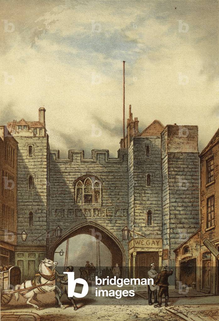 St John's Gate, Clerkenwell (chromolitho)