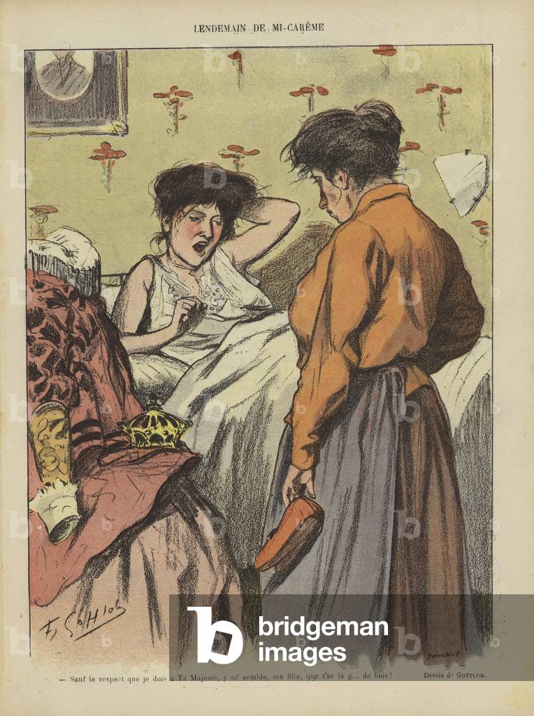 Illustration for Le Rire (colour litho)